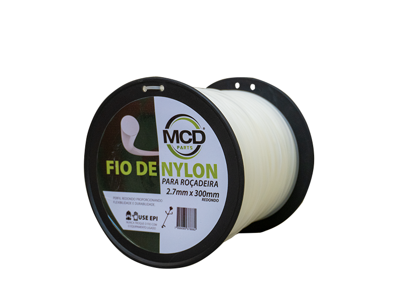 FIO NYLON 2,7MM 300MTS REDONDO - BRANCO
