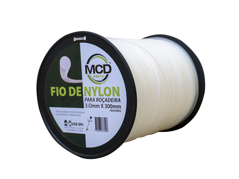 FIO NYLON 3MM 300MTS REDONDO - BRANCO