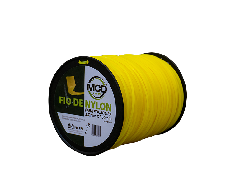 FIO NYLON 3MM 300MTS QUADRADO - AMARELO